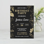 Elegante rustieke verrassingsverjaardag kaart (Staand voorkant)