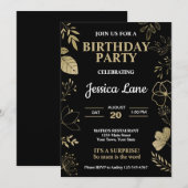 Elegante rustieke verrassingsverjaardag kaart (Voorkant / Achterkant)