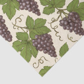 Elegante Rustieke Vintage Botanische Paarse Druive Tissuepapier (Detail)