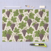 Elegante Rustieke Vintage Botanische Paarse Druive Tissuepapier (Craft)