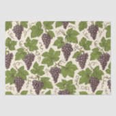 Elegante Rustieke Vintage Botanische Paarse Druive Tissuepapier (Voorkant)