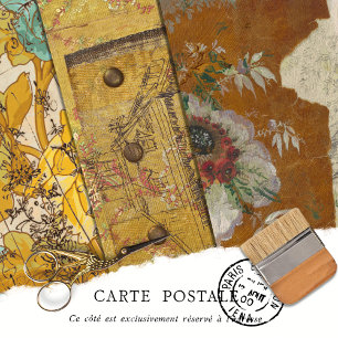 Elegante Rustieke Vintage Textuur Decoupage Inpakpapier Vel
