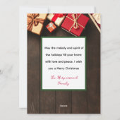 Elegante rustieke vreugde Kerstmis Familie Foto Co Feestdagenkaart (Achterkant)