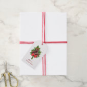 Elegante rustieke vrolijke kerst cadeaulabel (Met Touw)