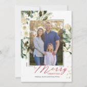 Elegante rustieke vrolijke kerst feestdagenkaart (Voorkant)