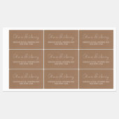 Elegante Rustieke Waterdichte Retouradreslabels Labels (Vel)