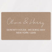 Elegante Rustieke Waterdichte Retouradreslabels Labels (Design 2)