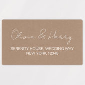 Elegante Rustieke Waterdichte Retouradreslabels Labels (Design 1)