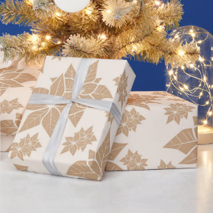 Elegante rustieke Waterverf Botanische Kerstmis Cadeaupapier