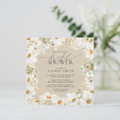 Elegante rustieke Waterverf Daisy Vrijgezellenfees Kaart (Staand voorkant)