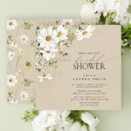 Elegante rustieke Waterverf Daisy Vrijgezellenfees Kaart