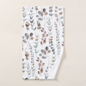 Elegante rustieke Waterverf Eucalyptus bladeren Bad Handdoek (Handdoek)