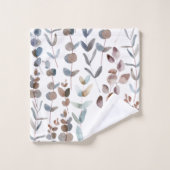 Elegante rustieke Waterverf Eucalyptus bladeren Bad Handdoek (Wasdoekje)