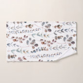 Elegante rustieke Waterverf Eucalyptus bladeren Bad Handdoek (Handdoek)
