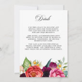 Elegante rustieke Waterverf Floral 80th Birthday Kaart (Achterkant)