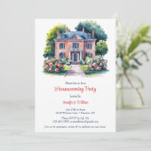 Elegante rustieke Waterverf Housewarming Party Kaart (Staand voorkant)
