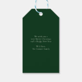 Elegante rustieke Waterverf kerstbomen Cadeaulabel (Achterkant)