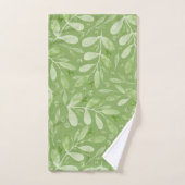 Elegante rustieke Waterverf laat Sage Green achter Bad Handdoek (Handdoek)