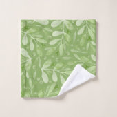 Elegante rustieke Waterverf laat Sage Green achter Bad Handdoek (Wasdoekje)