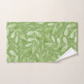 Elegante rustieke Waterverf laat Sage Green achter Bad Handdoek (Handdoek)