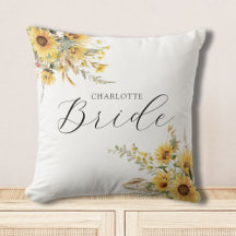 Elegante Rustieke Waterverf Zonnebloem Bloem Bruid