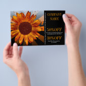 elegante rustieke westerse landelijke zonnebloem flyer (Hand)