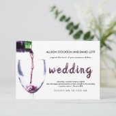 Elegante rustieke wijngaard & wijnglas bruiloft Ka Kaart (Staand voorkant)