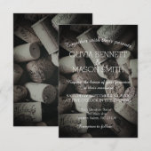 Elegante rustieke wijnkurk bruiloft Kaart (Voorkant / Achterkant)