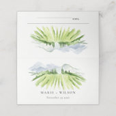 Elegante Rustieke Wijnstok Berg Bruiloft Plaatskaartje (Buitenkant ongevouwen)