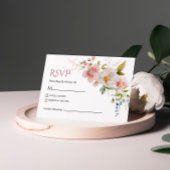 Elegante rustieke Wildbloemen bruiloft RSVP Kaart