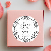 Elegante rustieke wilde bloem bruiloft Save the Da Ronde Sticker