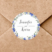 Elegante rustieke wilde bloem kleurrijke bruiloft ronde sticker