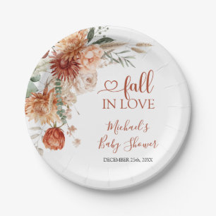 Elegante Rustieke Wilde Bloem Liefde Baby Shower Papieren Bordje