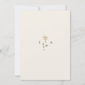 Elegante rustieke wilde bloemen beige bloemen brui kaart (Achterkant)