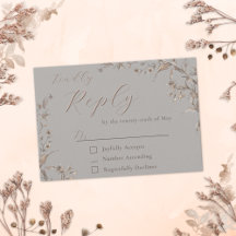 Elegante Rustieke Wilde Bloemen Huwelijksreactie