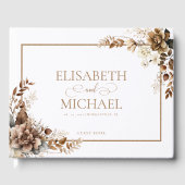 Elegante rustieke Wildflower Boho Terracotta Gastenboek (Voorkant)