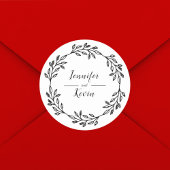 Elegante rustieke Wildflower Folk bruiloft gunst Ronde Sticker