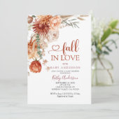 Elegante Rustieke Wildflower Herfst in Liefde Baby Kaart (Staand voorkant)