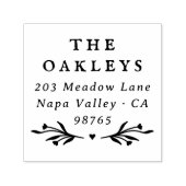 Elegante  rustieke Wildflower Retouradres Zelfinktende Stempel (Design)