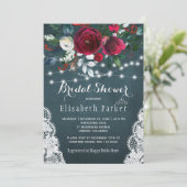 Elegante rustieke winter bloemenkant vrijgezellenf kaart (Staand voorkant)