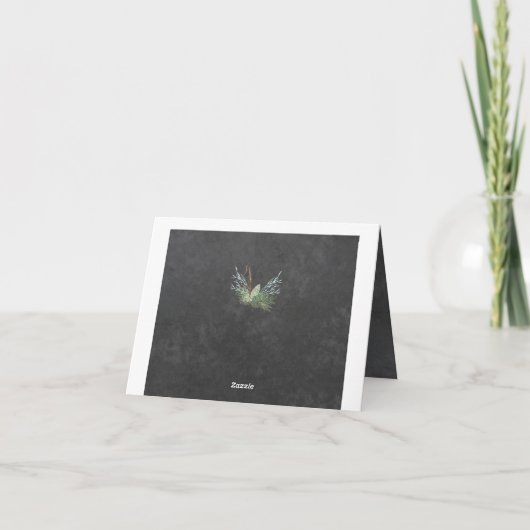 Elegante rustieke winter dank u bruiloft bedankkaart (Achterkant)