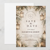 Elegante Rustieke Winterhuwelijk Save The Date (Voorkant / Achterkant)