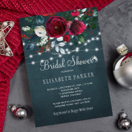 Elegante rustieke winterpioen rozen vrijgezellenfe kaart