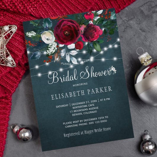 Elegante rustieke winterpioen rozen vrijgezellenfe kaart