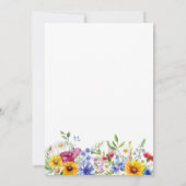 Elegante rustieke zomer bloemenbruiloft save the date (Achterkant)