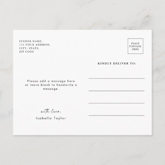 Elegante rustieke zonnebloem Baby shower Sprinkle Uitnodiging Briefkaart (Achterkant)