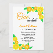 Elegante Rustieke Zonnebloem Boho Bloemen 1e Verja Kaart (Voorkant)