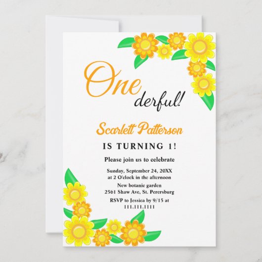 Elegante Rustieke Zonnebloem Boho Bloemen 1e Verja Kaart (Voorkant)