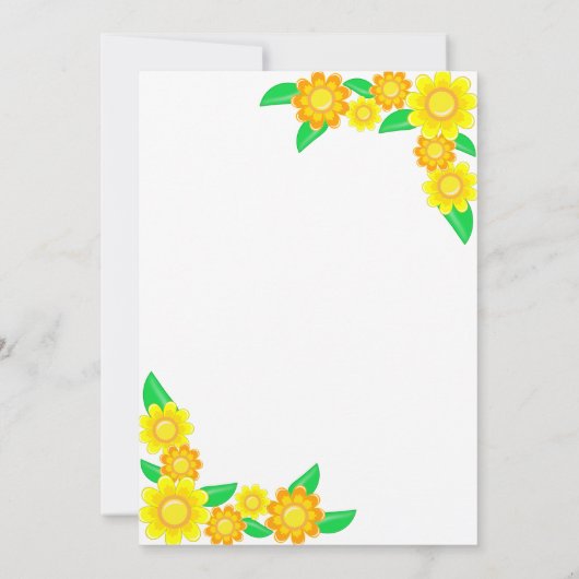 Elegante Rustieke Zonnebloem Boho Bloemen 1e Verja Kaart (Achterkant)