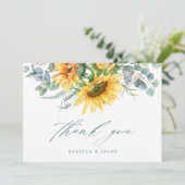 Elegante Rustieke Zonnebloem Bruidsdouche Kaart (Staand voorkant)